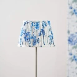 Designers Guild Kyoto Flower Cobalt Blue 12 Inch Pleated Shade