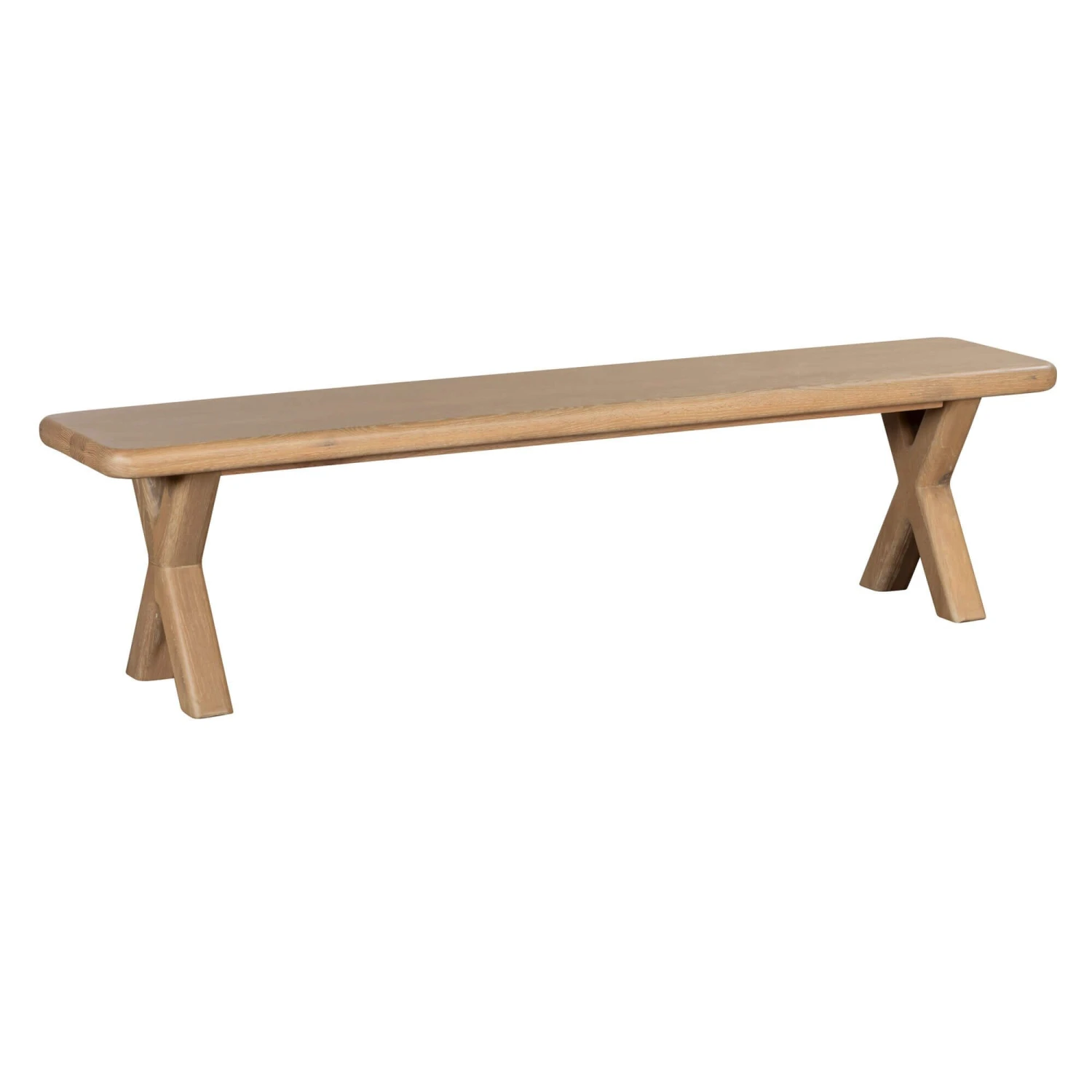 Frampton 220cm Rustic Oak Dining Bench 1 Frampton 220cm Rustic Oak Dining Bench