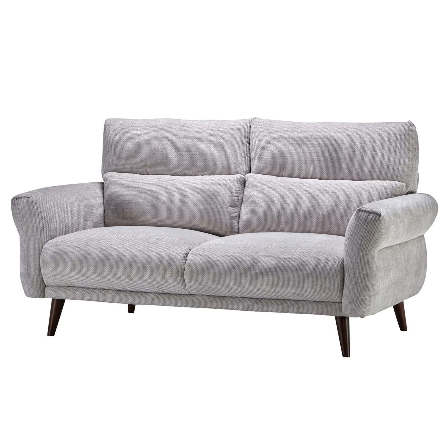 Corniche Grey Fabric 2 Seater Sofa 2 Corniche Grey Fabric 2 Seater Sofa - Image 2