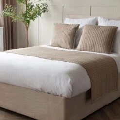 Belledorm Crompton Mocha Quilted Bed Runner