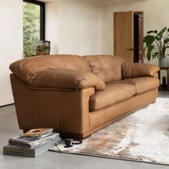 Bramley Soul Camel Leather 3 Seater Sofa
