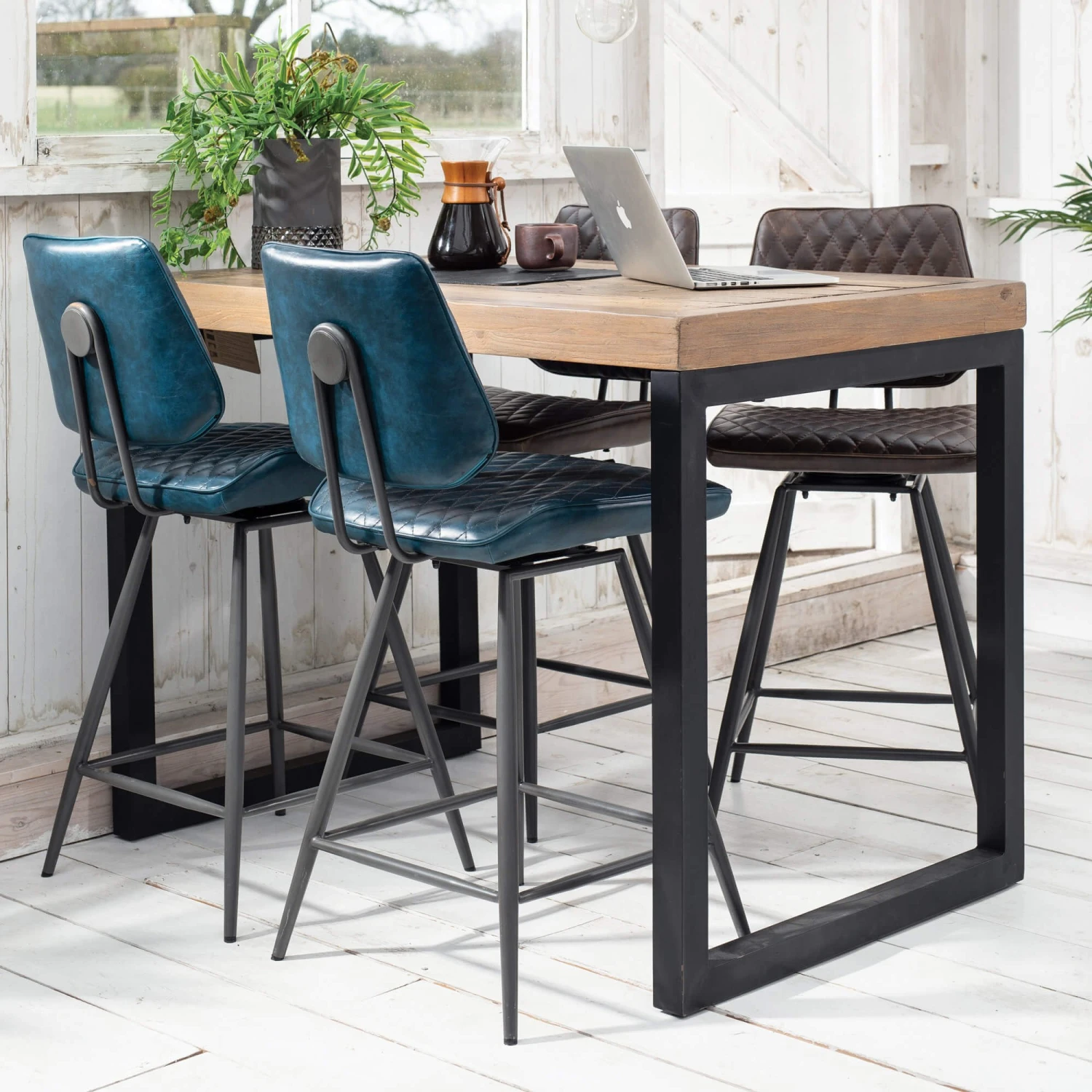 Malmo Reclaimed Timber 120cm Rectangular Bar Table 1 Malmo Reclaimed Timber 120cm Rectangular Bar Table