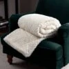 Sonnet Ecru Faux Fur Throw