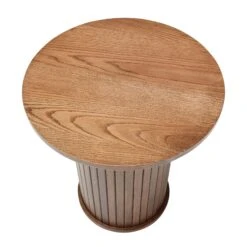 Annika Smoked Oak Slatted Round Side Table 11 Annika Smoked Oak Slatted Round Side Table -Housing Units Furniture Store acb853e8949de56d704d9bd86e39c57b