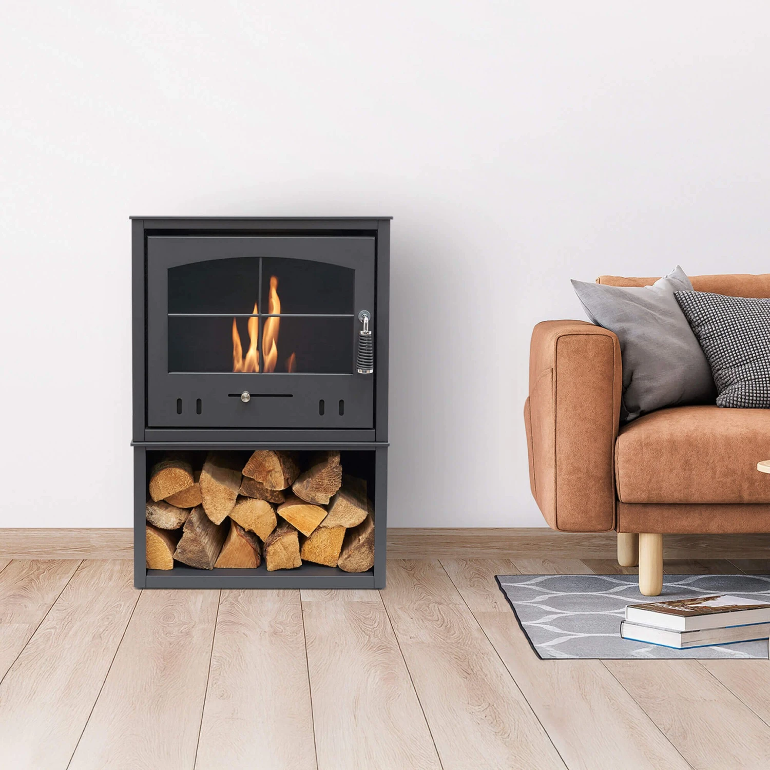 OKO S4 Bioethanol Stove With Log Store 2 OKO S4 Bioethanol Stove With Log Store - Image 2