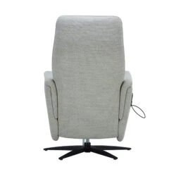 Caleri White Fabric Power Recliner Chair -Housing Units Furniture Store ad4714b07ce3c313375a97e5e03f63c6