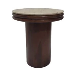 Glass House Lamina Mango Wood Lamp Table