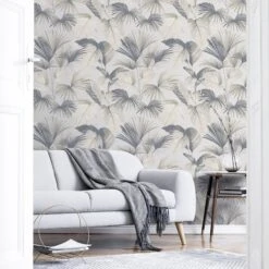 Palm Grove Natural Wallpaper