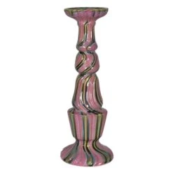 Hand Painted Large Multi Colour Candle Holder