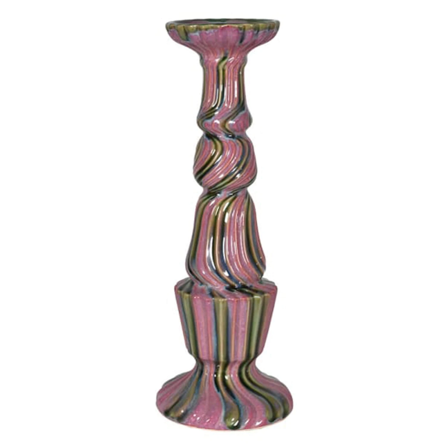 Hand Painted Large Multi Colour Candle Holder 1 Hand Painted Large Multi Colour Candle Holder