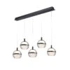 Evenaar Matt Black 5 Light Bar Pendant