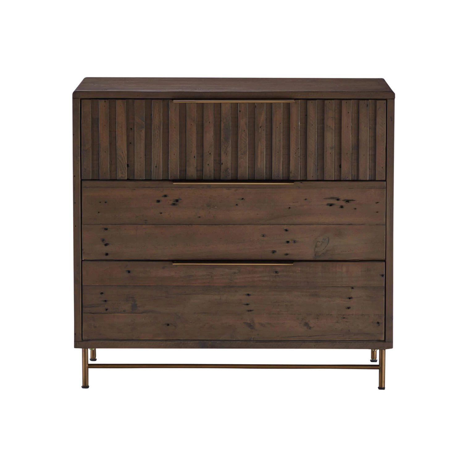 Andria Reclaimed Pine Solid 3 Door Chest 2 Andria Reclaimed Pine Solid 3 Door Chest - Image 2