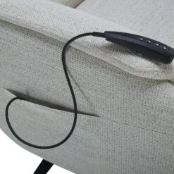 Caleri White Fabric Power Recliner Chair -Housing Units Furniture Store af5560a8b7ae1b3f765dff76bffa73eb