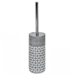 Ravello Grey & White Resin Toilet Brush And Holder