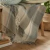 Laura Ashley Dylan Steel Woven Check Throw