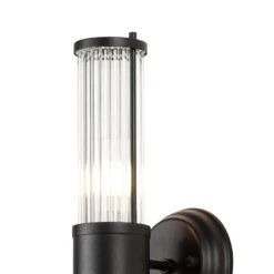 Newton Satin Black 2 Light Glass Rod Wall Light -Housing Units Furniture Store aff26324790bf7da54f904a297a6732f