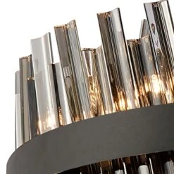 Azio Satin Black & Smoked Round 80cm Pendant Light 10 Azio Satin Black & Smoked Round 80cm Pendant Light -Housing Units Furniture Store b03c0f7150b1343988448874d059b665