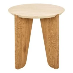 Dansgard Travertine-Effect Oak Side Table -Housing Units Furniture Store b057c7bbae0292eac4d590bfa5ac4a25