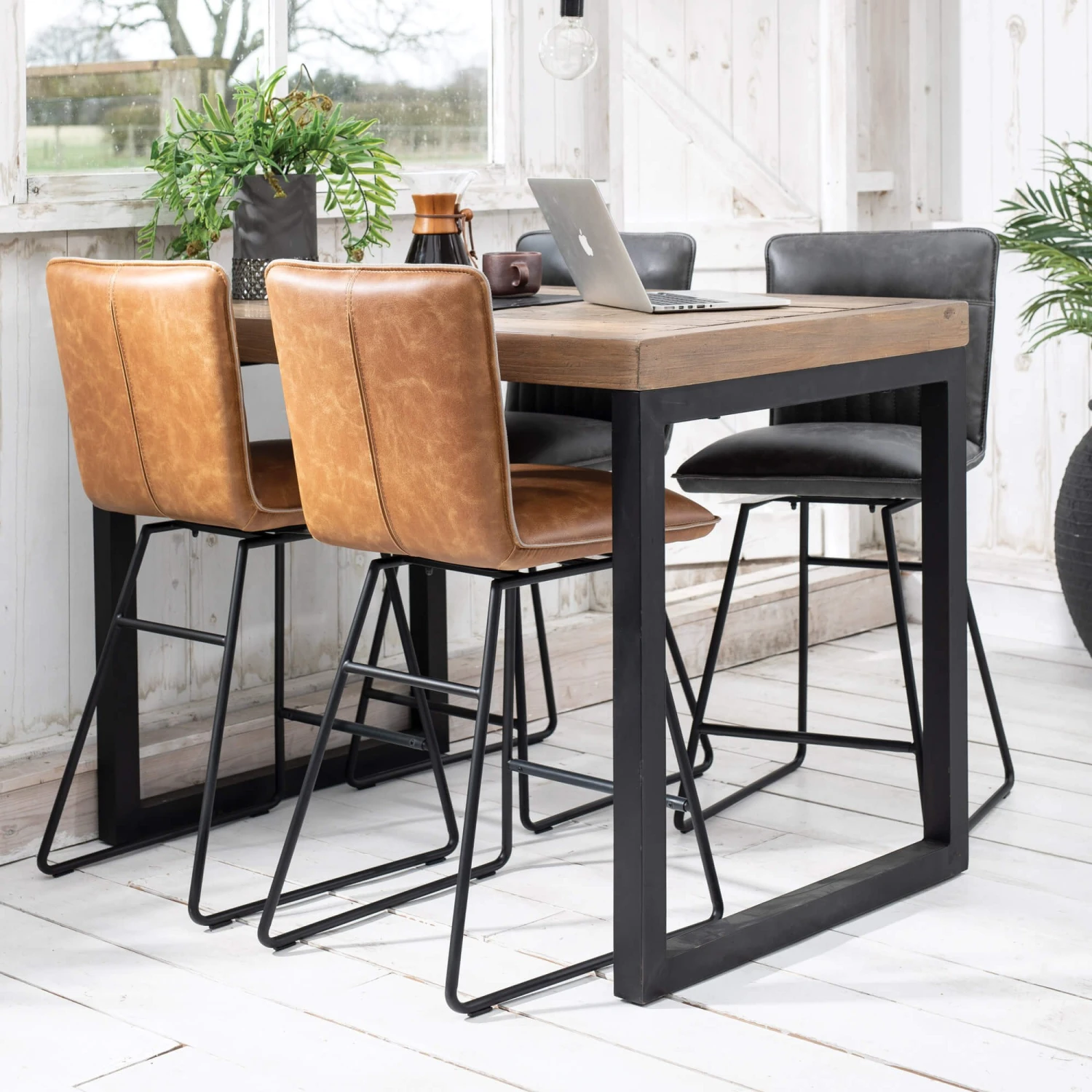 Malmo Reclaimed Timber 120cm Rectangular Bar Table 3 Malmo Reclaimed Timber 120cm Rectangular Bar Table - Image 3