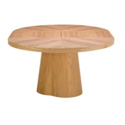 Nimbus Round 130cm Natural Oak Extending Dining Table -Housing Units Furniture Store b1000a34da2580097affd2024260aa85