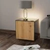 Frank Olsen Intelligent Black Gloss & Oak Side Table
