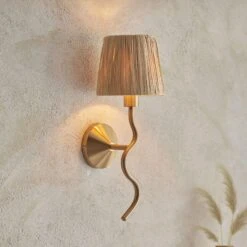 Wriggle Aged Brass Wall Lamp With Raffia Shade 10 Wriggle Aged Brass Wall Lamp With Raffia Shade -Housing Units Furniture Store b457e7267424e4b460d1166e130a0e2f