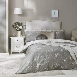 Laura Ashley Pussy Willow Steel Grey Bedding Collection