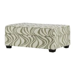 Imogen Pintado Thyme Fabric Large Ottoman Storage Footstool