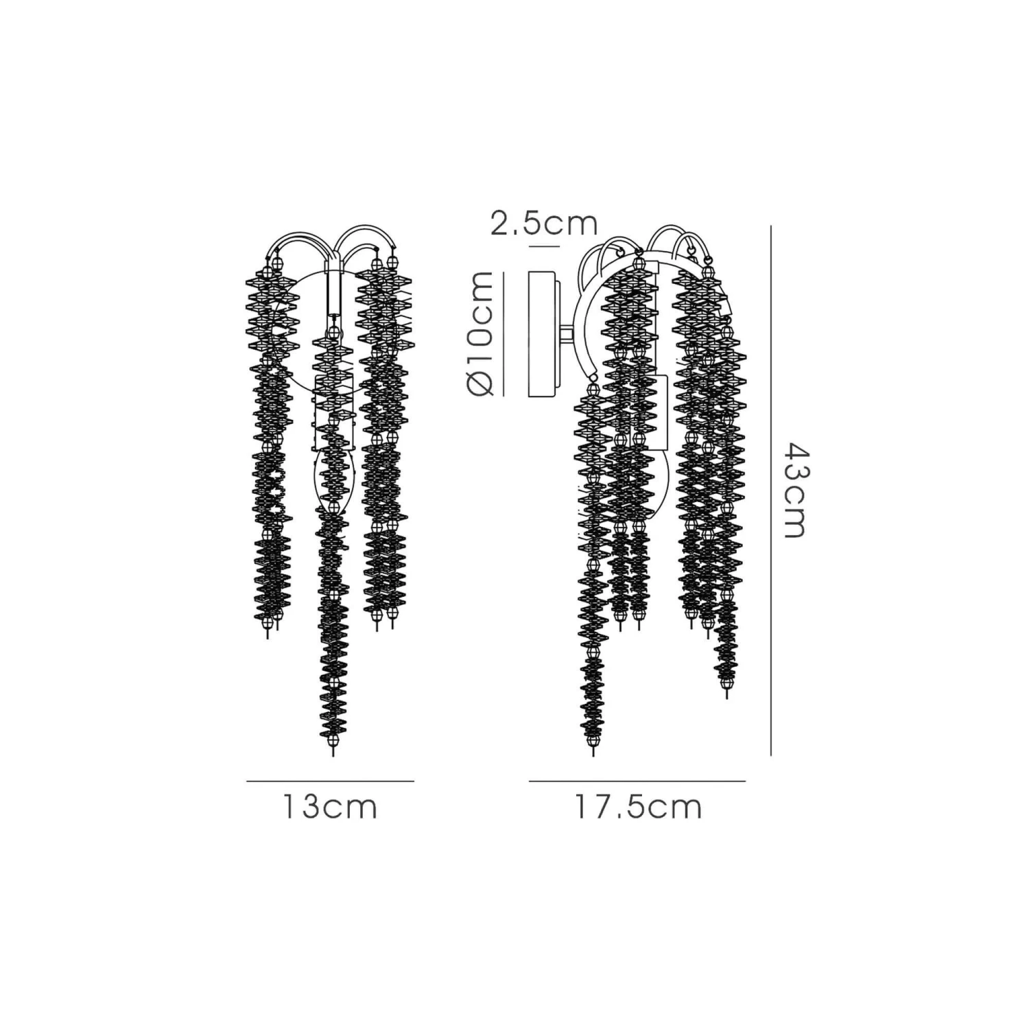 Wisteria Polished Nickel & Crystal Wall Lamp 4 Wisteria Polished Nickel & Crystal Wall Lamp - Image 4