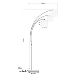 Icelle Matt Black & Smoked Glass Rods 3 Light Floor Lamp -Housing Units Furniture Store b511562d388529d65e5aa2aeea141e9d