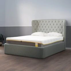 TEMPUR® Holcot 150cm Kingsize Shetland Mercury Ottoman Bed Frame