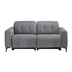Frascati Misty Grey Fabric Power Recliner Loveseat