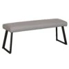 Deco Grey Faux Leather Low Dining Bench