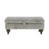 Donna Green Fabric Legged Storage Ottoman