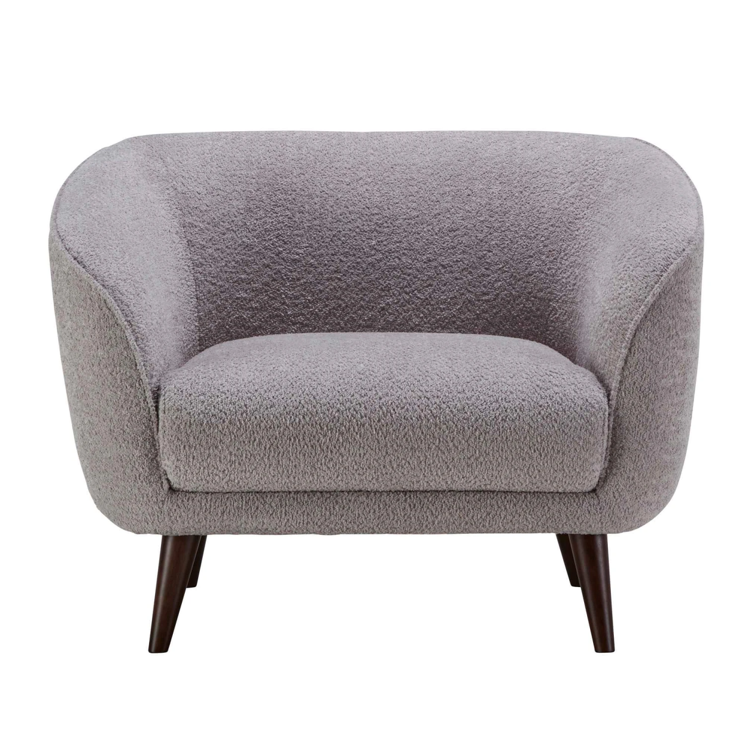 Adrienne Grey Boucle Fabric Armchair 1 Adrienne Grey Boucle Fabric Armchair