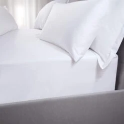 5 Star Hotel White 500 Thread Count Kingsize Fitted Sheet