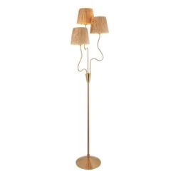 Wriggle Aged Brass 3 Light Floor Lamp With Raffia Shades -Housing Units Furniture Store b7b2a3eab52b7b013b7581cb700a3367