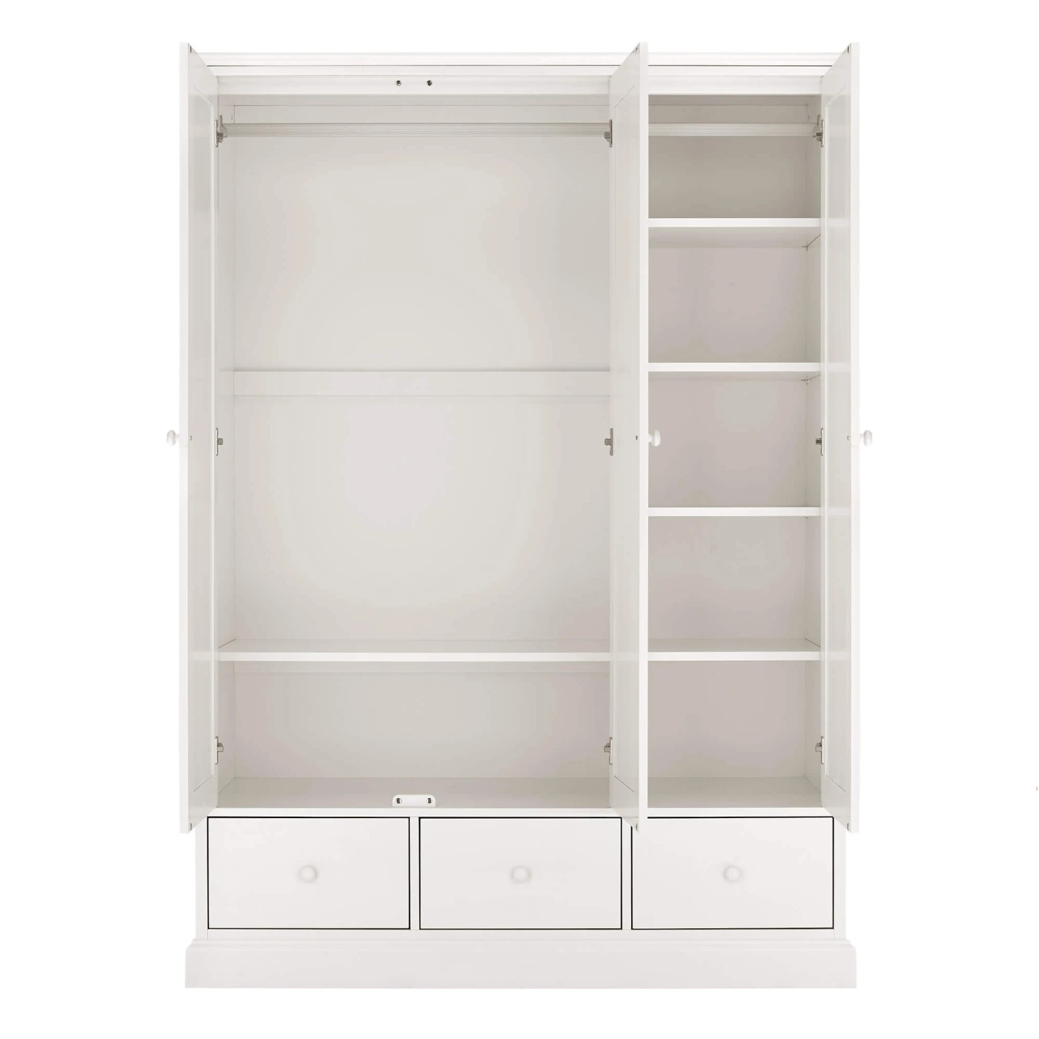 Ascot White 3 Door Wardrobe 4 Ascot White 3 Door Wardrobe - Image 4