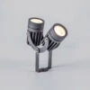 Fidel Grey Spike 2 Light Wall Light