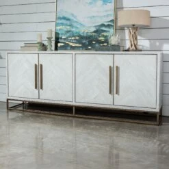 Santa Monica White Wood Sideboard