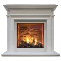 Lacombe Limestone Fire Surround