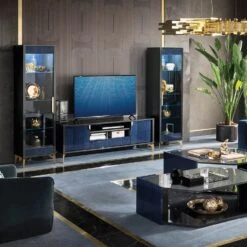 Celeste High Gloss Cobalt Blue TV Unit -Housing Units Furniture Store b923daca72a632b7f7814dc8ea242974