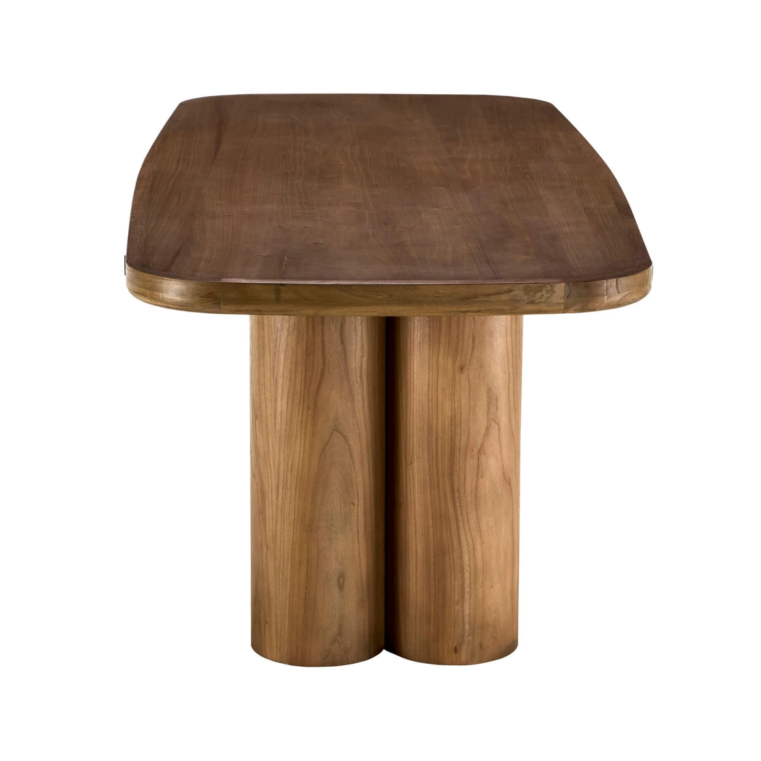 Eden 240cm Elm Wood Dining Table With 6 Theo Cream Fabric Dining Chairs 4 Eden 240cm Elm Wood Dining Table With 6 Theo Cream Fabric Dining Chairs - Image 4