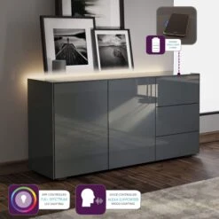 Frank Olsen Intelligent Grey Gloss 2 Door 3 Drawer Sideboard 5 Frank Olsen Intelligent Grey Gloss 2 Door 3 Drawer Sideboard -Housing Units Furniture Store b9c0cea0c50858c6d7d0c8db744ce360 1