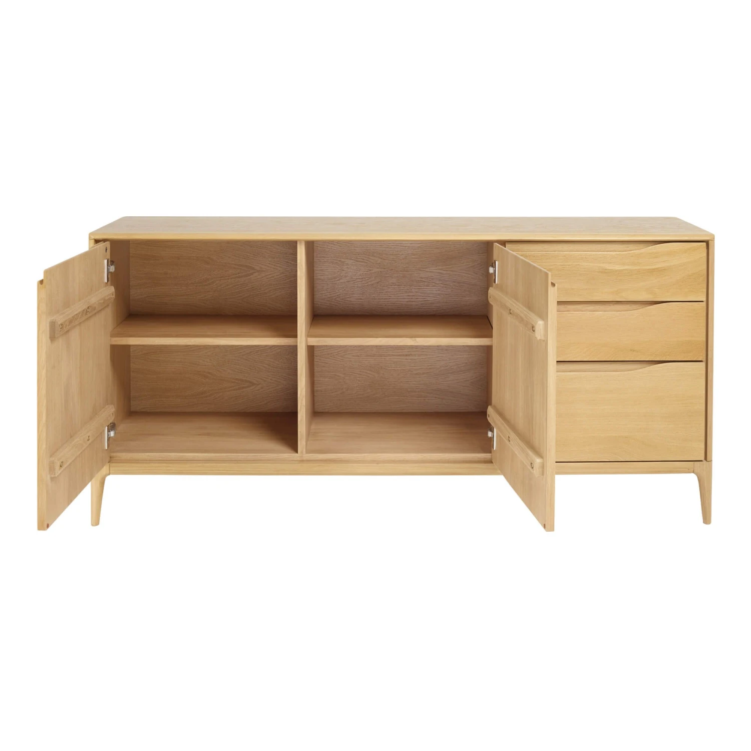 Ercol Romana Solid Oak Large 2 Door 3 Drawer Sideboard 3 Ercol Romana Solid Oak Large 2 Door 3 Drawer Sideboard - Image 3