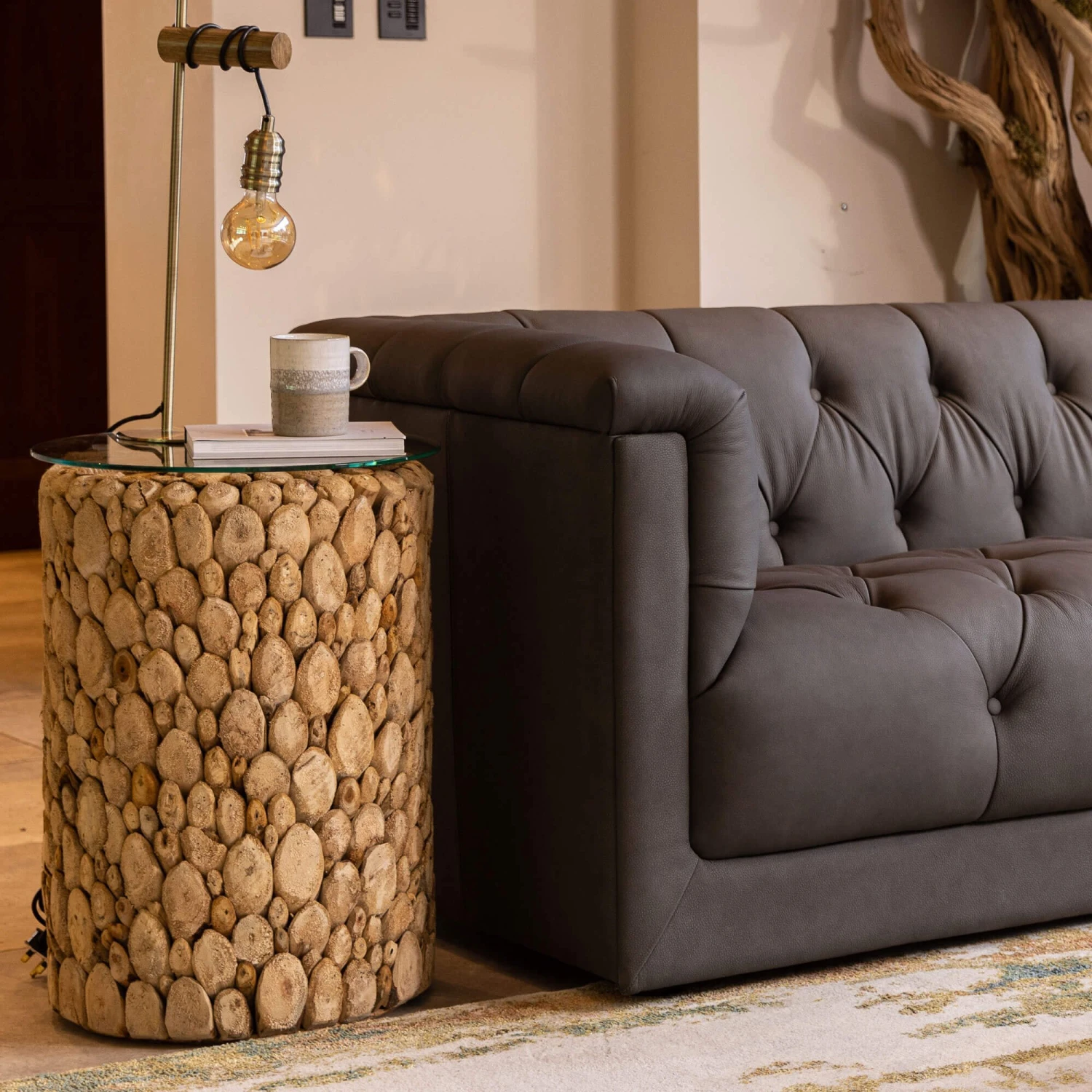 Driftwood Tall Lamp Table 1 Driftwood Tall Lamp Table