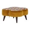 Orla Kiely Daisy Bandon Gold Large Footstool With Contrast Patterned Top