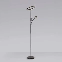 Vague Black Uplighter & Reading Light Floor Lamp