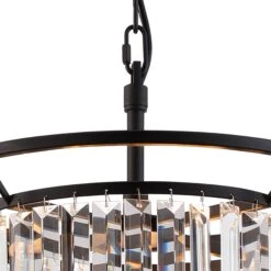 Samraat Satin Black & Crystal 3 Light Pendant -Housing Units Furniture Store bdd17b05fdf586b6996c17449134bf7c 1
