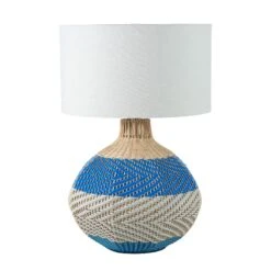 Designers Guild Brera Cobalt Blue Large Rattan Table Lamp -Housing Units Furniture Store be141a157b505b1d5ecb75b35403e3bc